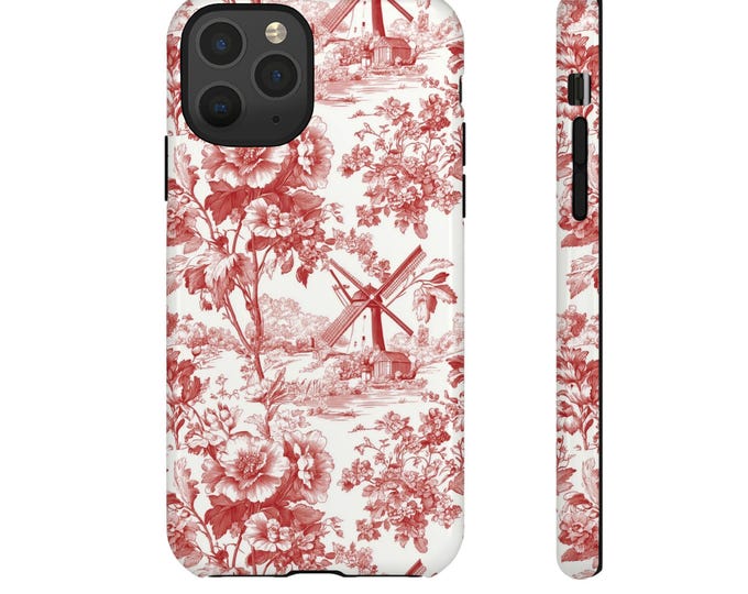 Toile Floral Phone Case: Designer iPhone, Samsung, Pixel Cover