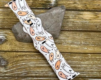 Halloween ghosts watch band for apple watch tpu printed silicone 38mm 40mm 41mm 42mm 44mm 45mm fall ghosts, ghouls spooky band gift