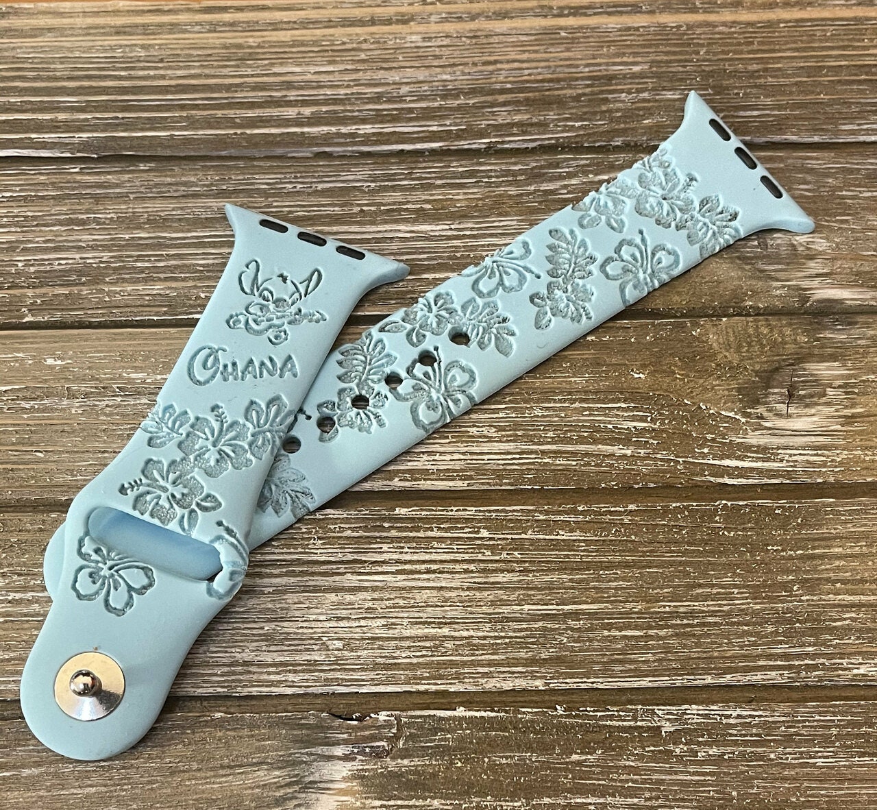 Disney Apple Watch Band -  Stitch Watch Band -  Lilo & Stitch Apple Watch Band  - Engraved Silicone 38mm 40mm 42mm 44mm S/m M/l All Series for sale  