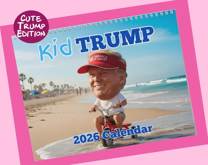 Christmas Gift Trump 2026 Calendar Trike Edition | Gifts for him | White Elephant Gift | Funny Calendar Gift for Mega fan Gets