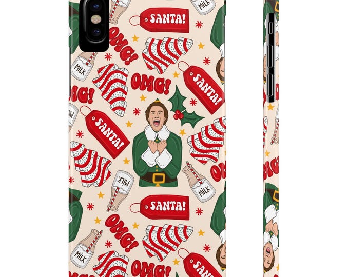 Christmas Milk & Cookies Iphone Slim case For iPhone 16 15 14 13 Pro Max 12 11 XR Christmas Gift Case Cover Slim Phone Cases