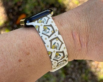 Christmas holiday watch band for apple watch samsung watch & fitbit nativity #205 silicone 20 22 38 40 41 42 44 45 gift