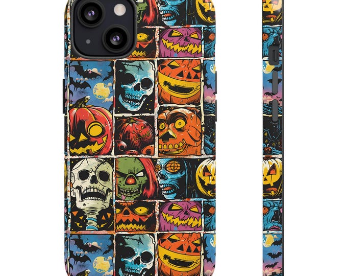 Spooky Halloween Phone Case: Goth Horror Collage Cover