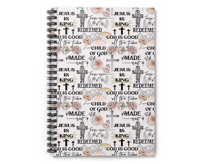 Christian Themed Spiral Notebook - Ruled Line Gift