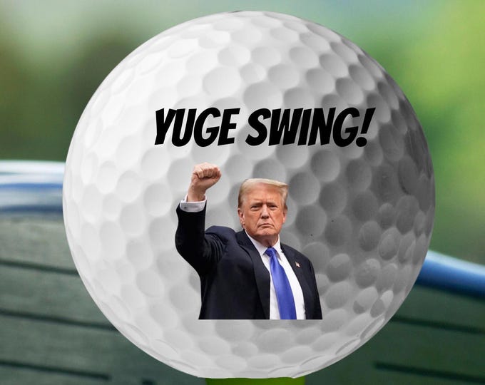 Father's Day Trump Golf Ball Gift | Yuge Swing |Trump Gift | Gag Gifts | Golf Gifts for Men | Dad Golf Gift, Funny Golf Ball