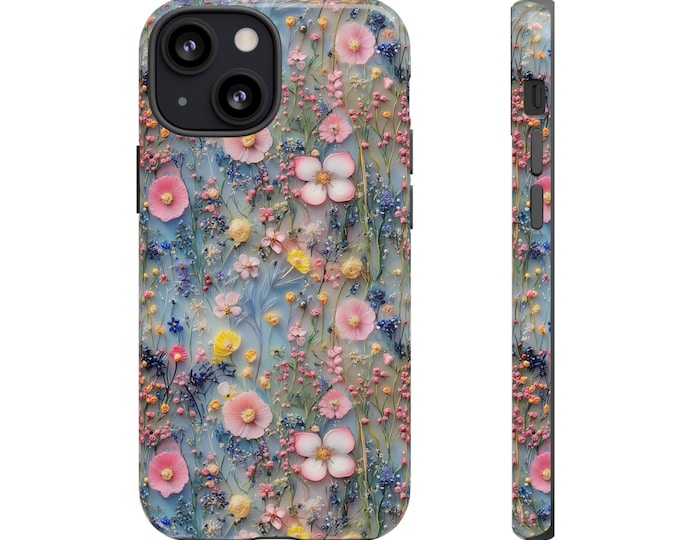 Aesthetic flowers & Wild Flower Phone Case For iPhone 16 15 14 13 Pro Max 12 Mini XR 7 8 SE Galaxy S25 Watercolor Floral