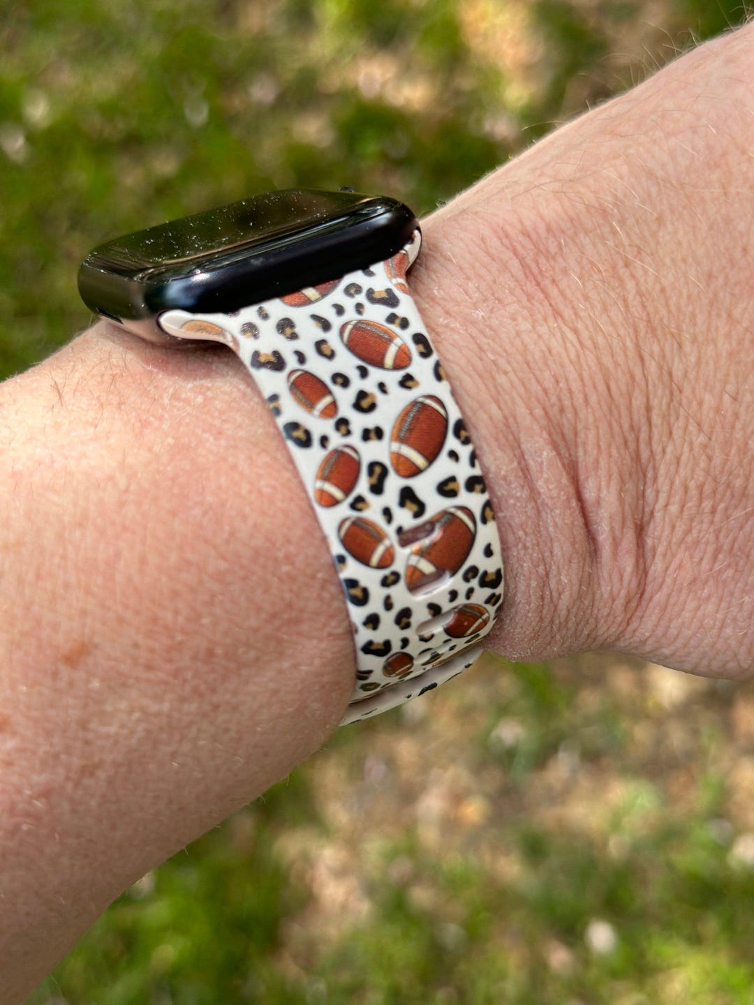 Leopard Football Watch Band for Apple Watch Samsung Fitbit Strap ...