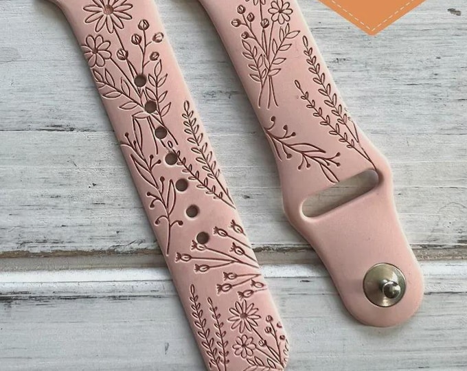 Floral boho apple watch compatible 38/40/41mm, 42/44/45/46/49mm, series 1,2,3,4,5,6,7,8  christmas gift
