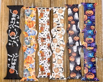 Fall halloween apple watch bands silicone gift 38mm 40mm 41mm 42mm 44mm 45mm 49mm series 1-9 ultra & se