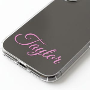 Personalized Phone Case: Clear Cursive Name - iPhone & Samsung