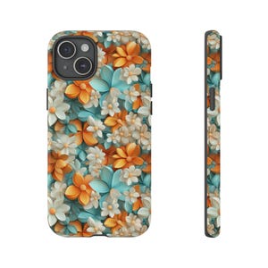 3D Floral Tough Phone Case: Spring Bohemian Style