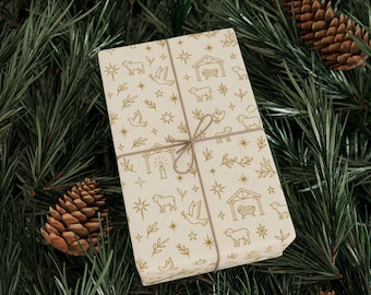 Easter Christian Wrapping Paper, Holiday Gift Wrap, Elegant Christmas Gift Wrap Vintage Holiday Gift Wrap Paper