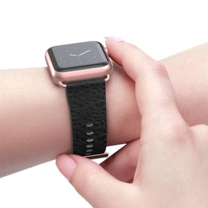 Leopard Print Apple Watch Band: Faux Leather Strap, Series 1-10