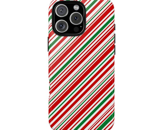 Christmas Candy Cane Phone Case Cover fit for iPhone 15 Pro Max, 14 Plus, 13, 12, 11, XR, XS & Samsung S23, S22, A54, A53, Pixel 8, 7 Gift