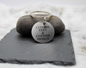 Personalized stainless steel silver keychain birthday gift christmas gift gift for her keychain ring custom keychain gift for her