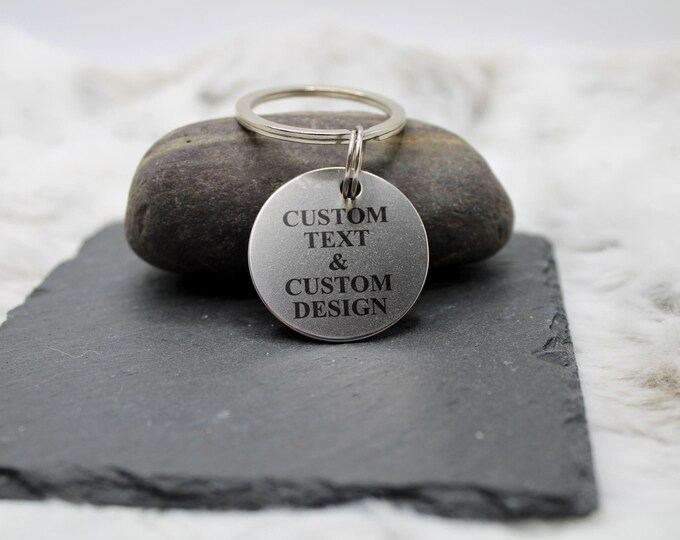 Personalized stainless steel silver keychain birthday gift christmas gift gift for her keychain ring custom keychain gift for her