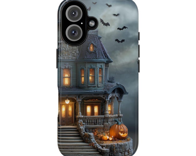 Haunted Mansion Halloween Phone Case: Spooky Gothic Ghost Cover