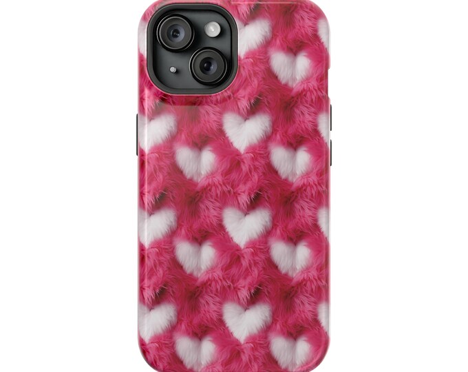 Fluffy Valentines Hearts iPhone MagSafe Tough Cases