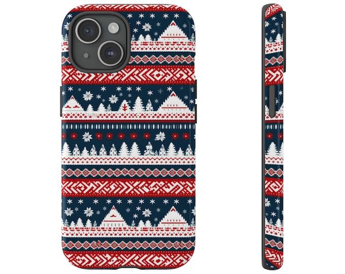 Christmas ugly sweater case for iPhone 15 14 13 Pro Max iPhone 12 Pro iPhone 11 12 Mini iPhone XR iPhone XS iPhone 7 iPhone 8 SE