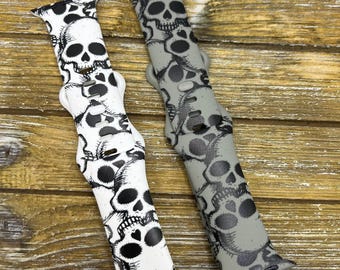 Skulls watch band for apple printed tpu silicone goth patriotic gift women men guy boyfriend husband 38 44 41 42 44 45mm gift