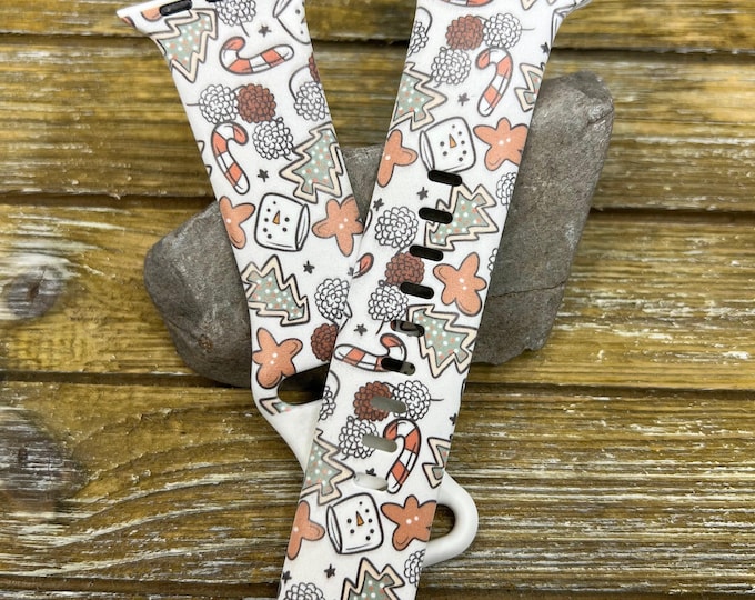 Christmas cookies watch band  for apple watch 38mm 40mm 41mm 42mm 44mm 45mm samsung 20mm 22mm gift