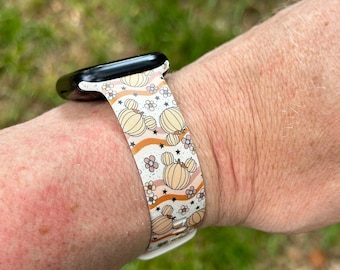 Fall halloween watch band for apple watch samsung fitbit mouse pumpkins autumn iwatch  20 22 38 40 41 42 44 45 49mm halloween jewelry gift