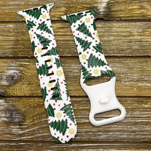 Christmas holiday watch band laser silicone 38mm 40mm 41mm 42mm 44mm 45mm christmas tree gift