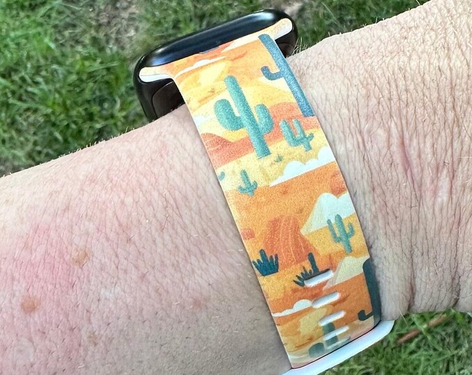 Desert cactus watch band for apple watch western iwatch  20 22 38 40 41 42 44 45 49mm