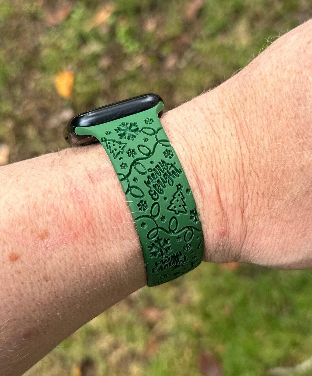 Christmas Engraved Band Apple Watch Band 38mm 40mm 41mm 42mm  display picture 3