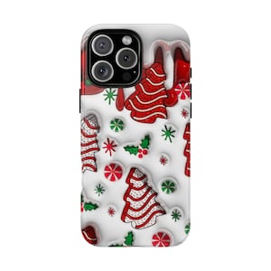 Étui de téléphone Noël effet 3D hiver pour iPhone 17 16 15 Pro Max Air, 14 Plus, 13, 12, 11, XR, XS et Samsung S25 S24, S23, Pixel 8, 7