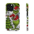 Christmas Grinch iPhone Slim Case Cover for iPhone 16 15 Pro Max, 14 Plus, 13, 12, 11, XR, XS - 3D effect flat case - Gifts for her