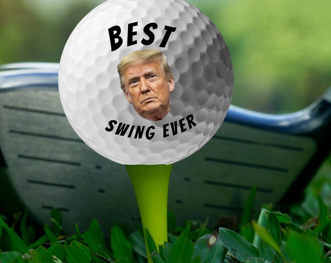 Funny Trump Bernie Golf Balls - Political Christmas Gifts for Men Dad Golfer Birthday Present