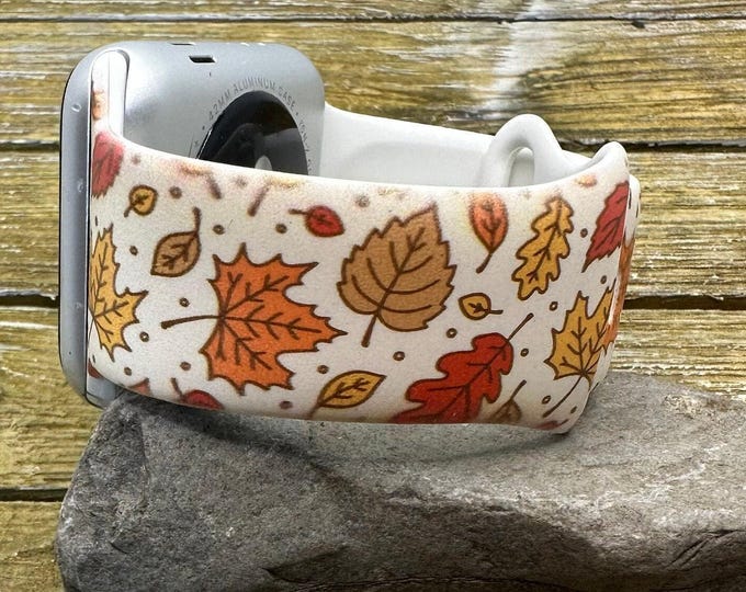 Fall leaves watch band for apple watch samsung 20 22 38 40 41 42 44 45 49mm autumn hello fall leaves pumpkin