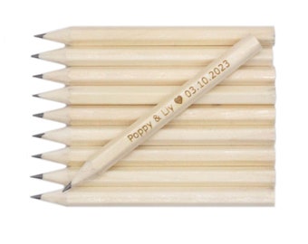 Personalised mini pencils hexagon - natural