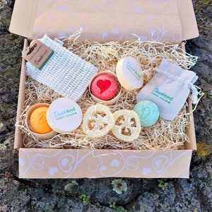 Wohlfühlset, Geschenkebox, Geschenkset, Muttertag Entspannung Wellness, festes Shampoo, Geburtstag, beste Freunde, Valentinstag, Weihnachten