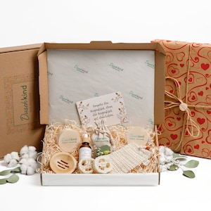Geschenkset für Sie, Geschenkboxen für Frau, Personalisierte Geburtstagsgeschenke, Seifenablage, Seifensäckchen, Pflege Set, Entspannungsbox