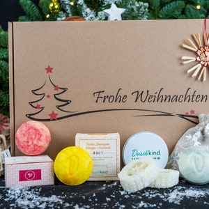 Personalisierte Weihnachtsgeschenkbox | Geschenkset Frau | Mama | Muttertag | festes Shampoo | Wellness | Beste Freundin | Haarseife | BIO |