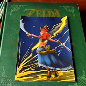 Zelda Lighting anime girl, Legend of Zelda Tears of the Kingdom, anime character art aesthetic, videogame art