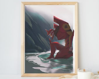 EVA 02 Robot Print