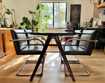 Vintage Knoll Brno Tubular Steel, Thick-Seat Chairs (Set of 4)