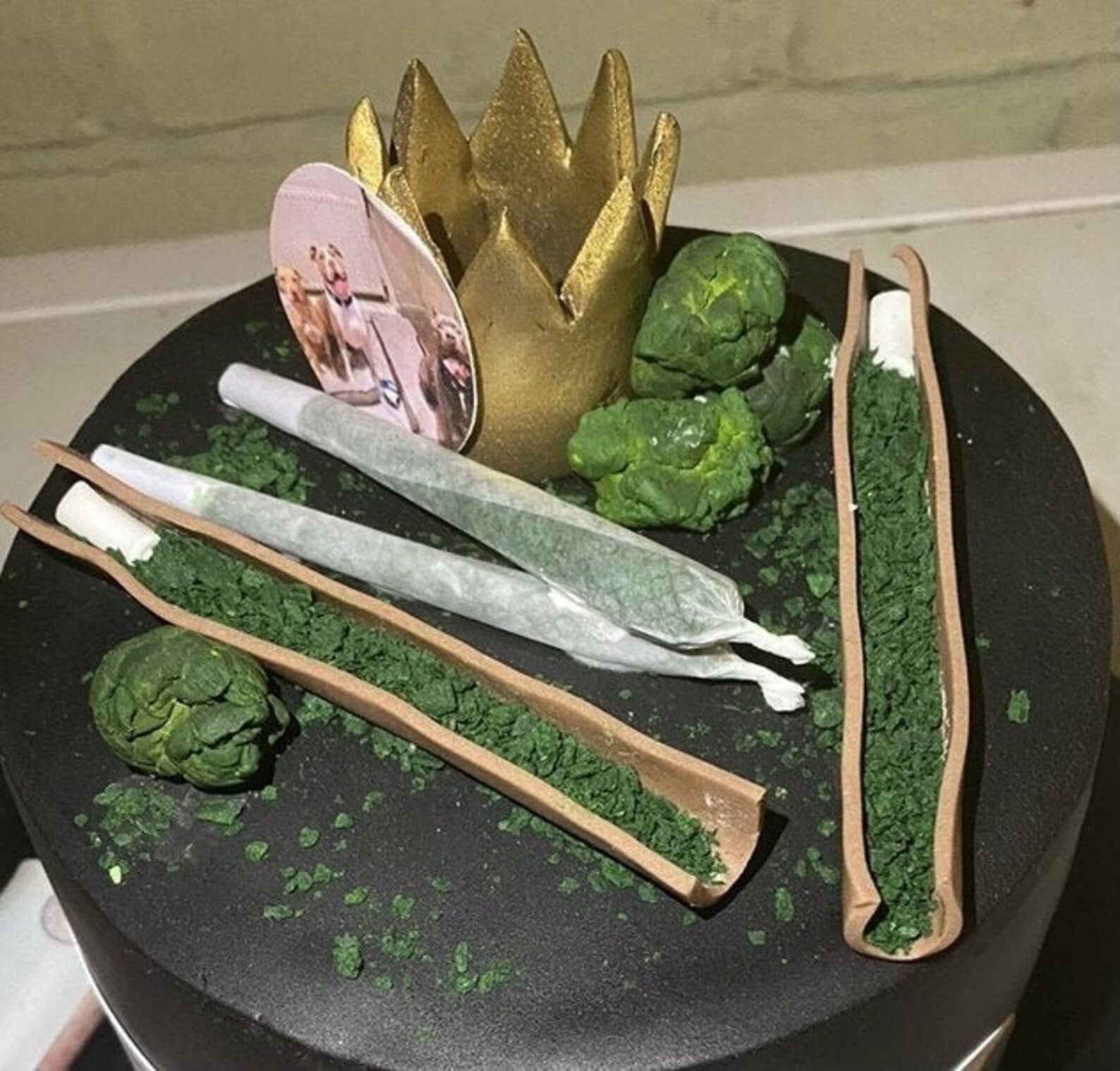 Fondant 420 Cake Topper Weed Decorations Fondant Joint Etsy