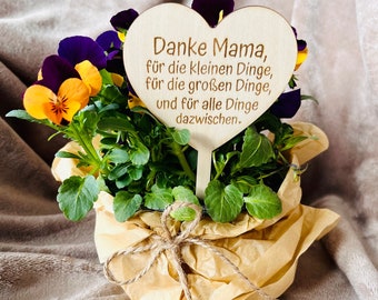 Muttertag Geschenke-Stecker | Blumenstecker | Danke Mama