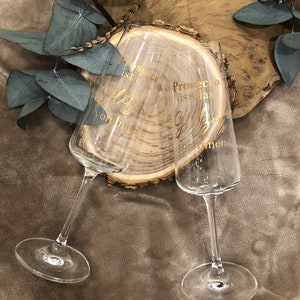 Sektglas mit Spruch oder personalisiert mit Name für Hochzeit / JGA