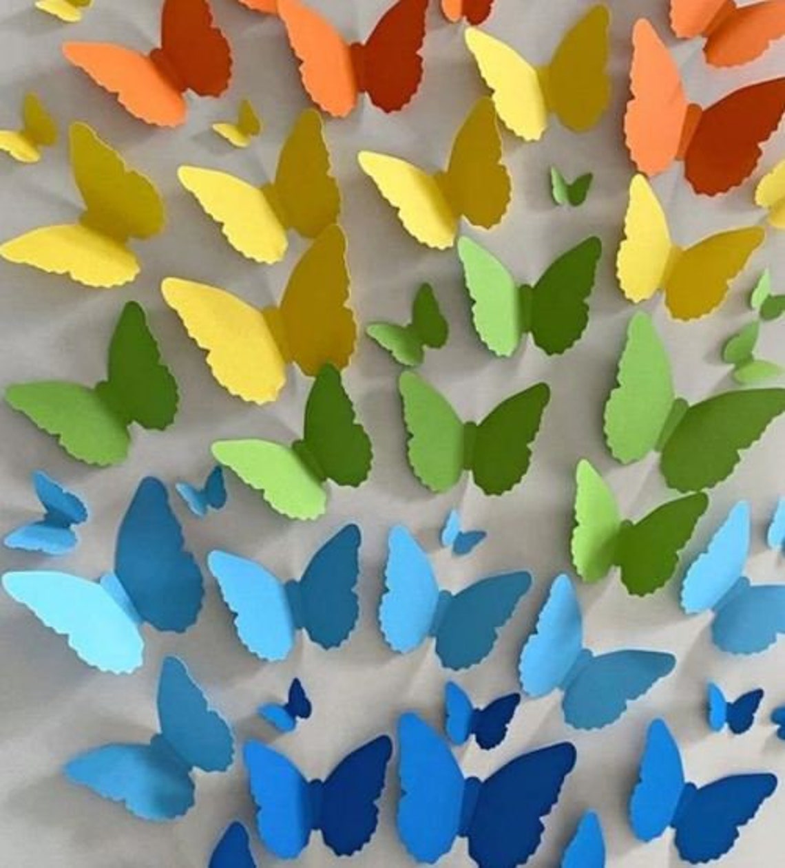 Rainbow Butterfly wall decorations Etsy