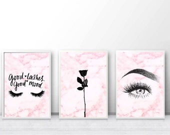 Cute Eyelashes Printable Wall Art