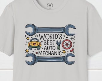 Camiseta con dibujo del mejor mecánico de coches del mundo, camiseta de mecánico de coches, camiseta de mecánico de coches