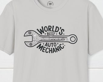 Camiseta con dibujo del mejor mecánico de coches del mundo, camiseta de mecánico de coches, camiseta de mecánico de coches