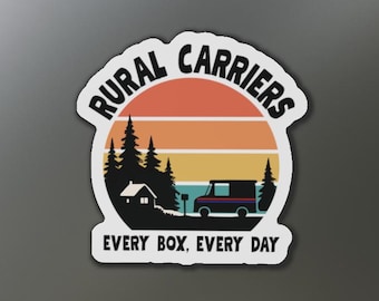 Imán para cartero rural: Cada caja, cada día - Regalo para el trabajador postal