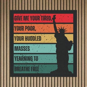 Statue of Liberty Square 5&quot;x5&quot; Magnet, Pro-America Magnet, Car Magnet, Truck Magnet, Indoor or Outdoor Magnet, Refrigerator Magnet
