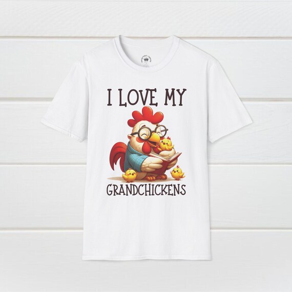 I Love My Grandchickens T-Shirt, Grandpa T-Shirt, Father's Day Gift,  Minimalist Love T-Shirt, Cute Grandpa T-Shirt, Grandma's Tee